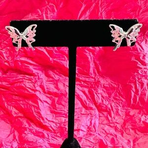 Silver Butterfly Earrings